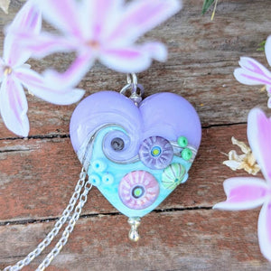 Coastal Path Heart Pendants