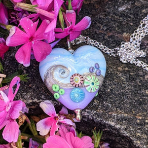 Coastal Path Heart Pendants