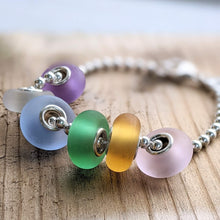 Load image into Gallery viewer, Frosted Pastels silver cored beads