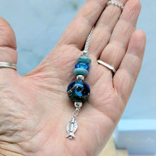 Load image into Gallery viewer, Deep Sea Beach Ball Necklace in blue or green