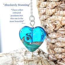Load image into Gallery viewer, Deep Sea Heart Pendant in Blue or Green