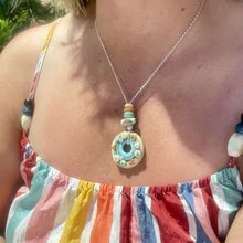 Load image into Gallery viewer, Sand &amp; Sea Disc Necklace