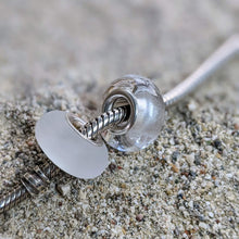Load image into Gallery viewer, Frosted Sea and Sparkling Sea Silver Cored Bead