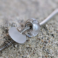 Frosted Sea and Sparkling Sea Silver Cored Bead