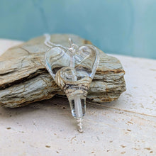 Load image into Gallery viewer, Frosted &amp; Sparkling Sea Extra Large Heart Pendant