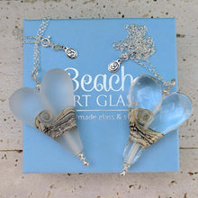 Load image into Gallery viewer, Frosted &amp; Sparkling Sea Extra Large Heart Pendant