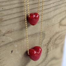 Load image into Gallery viewer, H is for Heart ... simple glass heart with choice of chain