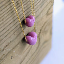 Load image into Gallery viewer, H is for Heart ... simple glass heart with choice of chain