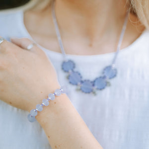Beachcomber Bracelet in Lilac, Frosted Glass