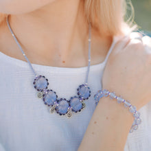 Load image into Gallery viewer, Beachcomber Necklace in Lilac, Glossy Glass