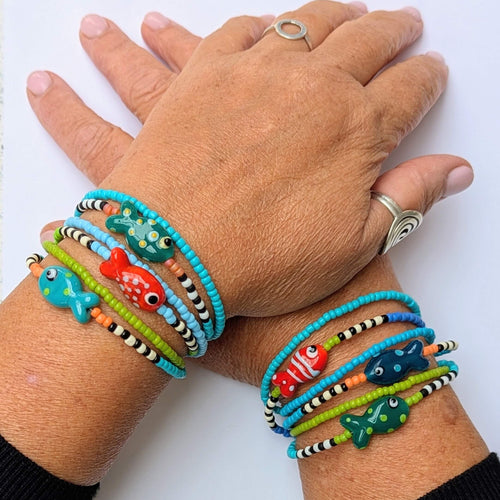 Just Keep Swimming Double Wrap Bracelet   *NEW*