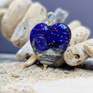 Night Swimming Heart Pendant