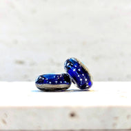 Night Swimming Silver Cored Beads