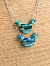 Load image into Gallery viewer, Deep Sea Curve Necklace in Blue or Green