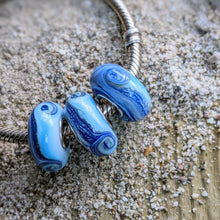 Load image into Gallery viewer, Ocean Waves Silver Cored Beads