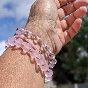 Beachcomber Bracelet in Rose, Glossy Glass
