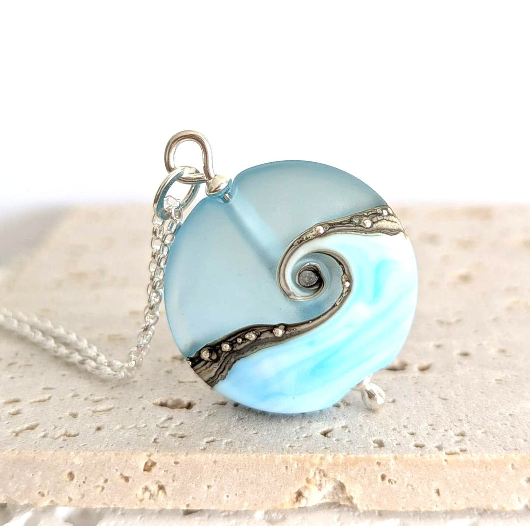 Sea Breeze Lentil Pendant