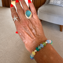 Load image into Gallery viewer, Shades of Sea Glass Bead Bracelet