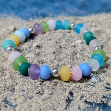 Load image into Gallery viewer, Shades of Sea Glass Bead Bracelet
