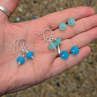 Sea Glass Tiny Bead Earrings
