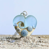Sea Spray Heart Pendant