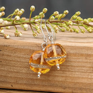 Shoreline Earrings in Amber