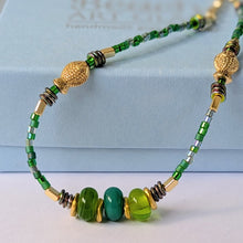 Load image into Gallery viewer, Sun Glitter Necklace in Green