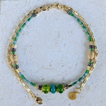 Load image into Gallery viewer, Sun Glitter Necklace in Green