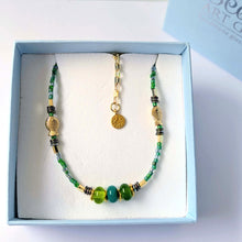 Load image into Gallery viewer, Sun Glitter Necklace in Green