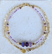 Load image into Gallery viewer, Sun Glitter Necklace in Purple