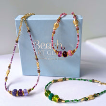 Load image into Gallery viewer, Sun Glitter Necklace in Green