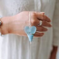 Sea Breeze Extra Large Heart Pendant