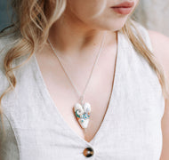 Sand & Sea Long Heart Pendant