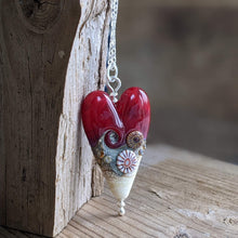 Load image into Gallery viewer, Red Sea Long heart pendant - clearance sale - only one available