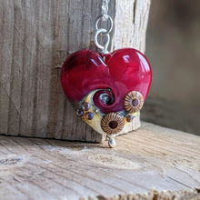 Load image into Gallery viewer, Red Sea heart pendant - clearance sale - only one available