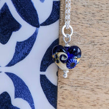 Load image into Gallery viewer, Midnight Waves Beach Babe heart pendant - clearance sale - only one available