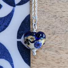 Load image into Gallery viewer, Midnight Waves Beach Babe heart pendant - clearance sale - only one available