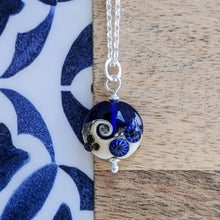 Load image into Gallery viewer, Midnight Waves Beach Babe lentil pendant - clearance sale