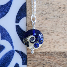 Load image into Gallery viewer, Midnight Waves Beach Babe lentil pendant - clearance sale