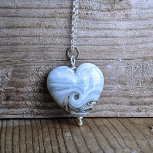 Pebble Heart Pendant - clearance sale - only one available