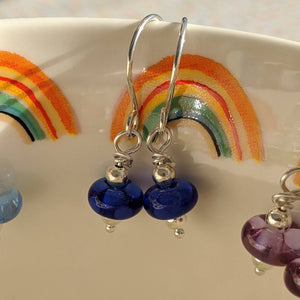 Tiny Rainbow Bead Earrings