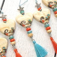 Sand & Sea Beachy Style Hanging Heart Decoration