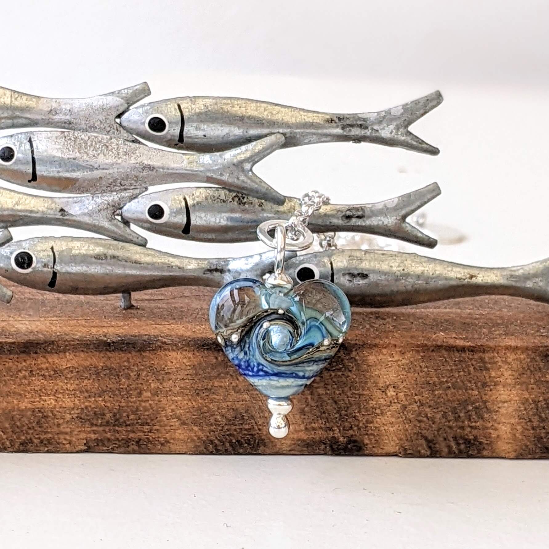 Handmade Jewellery Glass Pendant Beach Art Glass