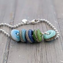 Load image into Gallery viewer, Coastal Big Hole Bead Set-Bracelet Beads-Beach Art Glass