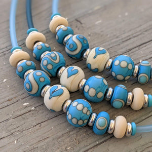 Colour Box: Matt Heart Necklaces-Necklace-Beach Art Glass