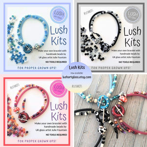 DIY Bracelet Kit ... Lush Kits-Beach Art Glass