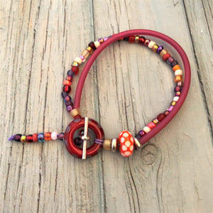 DIY Bracelet Kit ... Lush Kits-Beach Art Glass