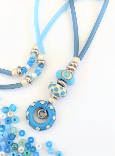 DIY Necklace Kit ... Lush Kits-Beach Art Glass