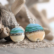 Beach Lentil Pendant, medium or mini