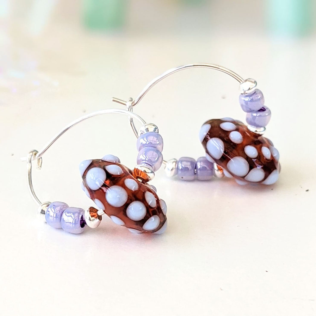 Day 2 Urchin Earrings-earrings-Beach Art Glass
